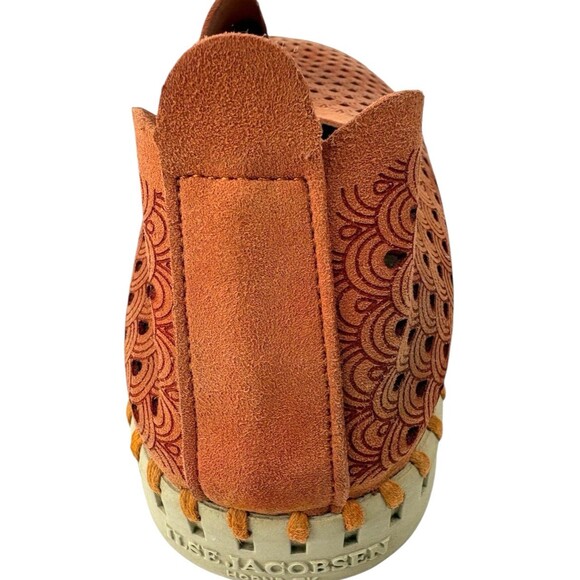 Ilse Jacobsen Tulip Laser-Cut Comfort Slip On Shoes Camelia Orange US 10 EU41 - Picture 7 of 15
